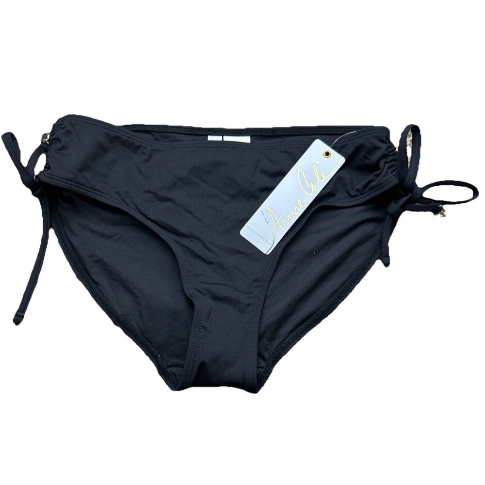 Anne Cole Swimsuit Bikini Bottom Medium Black Swimwear Beach MYMB30001